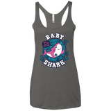 T-Shirts Premium Heather / X-Small Shark Family trazo - Baby Girl Women's Triblend Racerback Tank