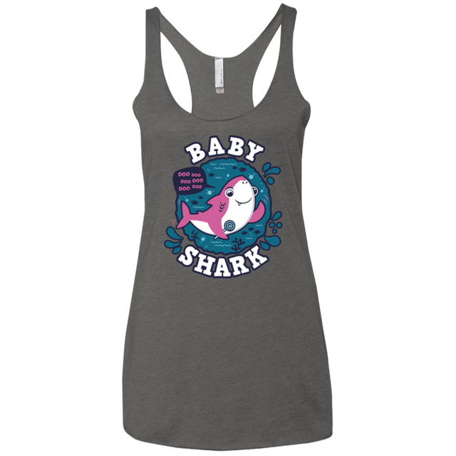 T-Shirts Premium Heather / X-Small Shark Family trazo - Baby Girl Women's Triblend Racerback Tank