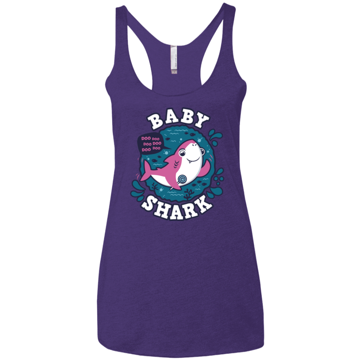 T-Shirts Purple Rush / X-Small Shark Family trazo - Baby Girl Women's Triblend Racerback Tank