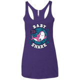 T-Shirts Purple Rush / X-Small Shark Family trazo - Baby Girl Women's Triblend Racerback Tank