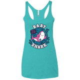 T-Shirts Tahiti Blue / X-Small Shark Family trazo - Baby Girl Women's Triblend Racerback Tank