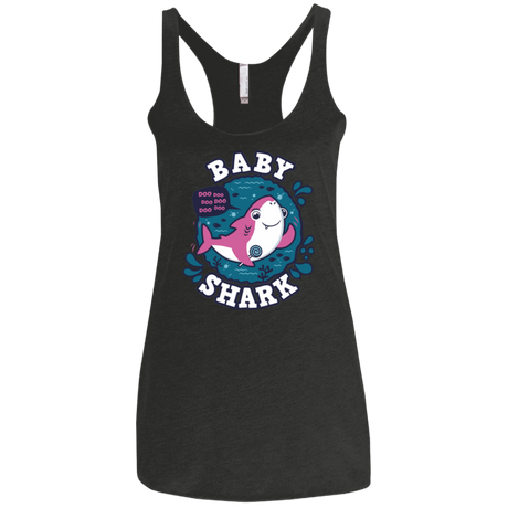 T-Shirts Vintage Black / X-Small Shark Family trazo - Baby Girl Women's Triblend Racerback Tank