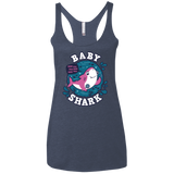 T-Shirts Vintage Navy / X-Small Shark Family trazo - Baby Girl Women's Triblend Racerback Tank