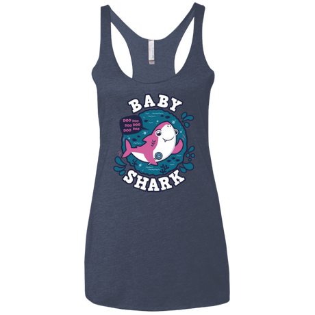 T-Shirts Vintage Navy / X-Small Shark Family trazo - Baby Girl Women's Triblend Racerback Tank