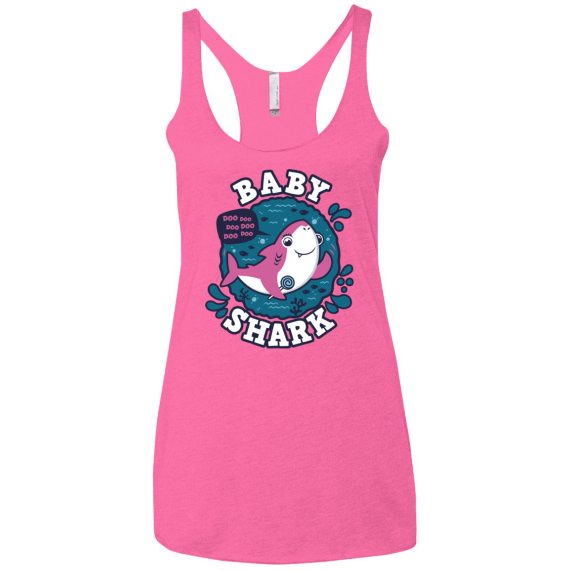 T-Shirts Vintage Pink / X-Small Shark Family trazo - Baby Girl Women's Triblend Racerback Tank