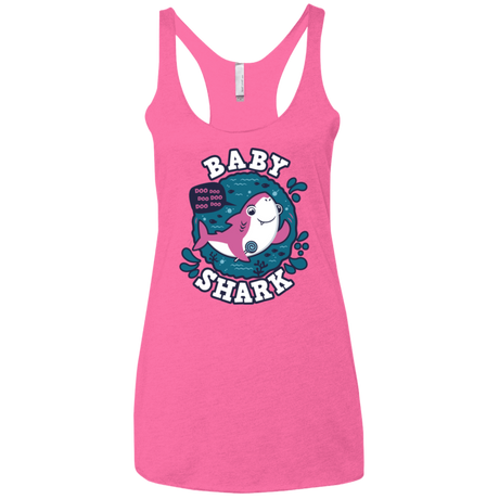 T-Shirts Vintage Pink / X-Small Shark Family trazo - Baby Girl Women's Triblend Racerback Tank