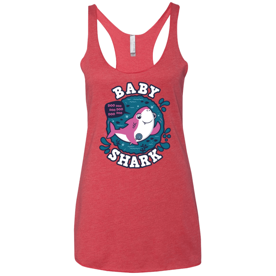 T-Shirts Vintage Red / X-Small Shark Family trazo - Baby Girl Women's Triblend Racerback Tank