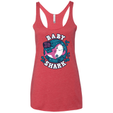 T-Shirts Vintage Red / X-Small Shark Family trazo - Baby Girl Women's Triblend Racerback Tank
