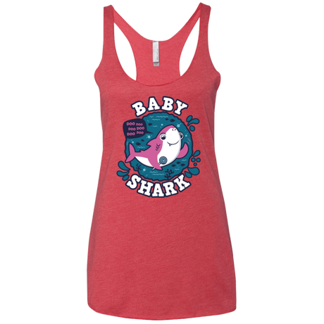 T-Shirts Vintage Red / X-Small Shark Family trazo - Baby Girl Women's Triblend Racerback Tank