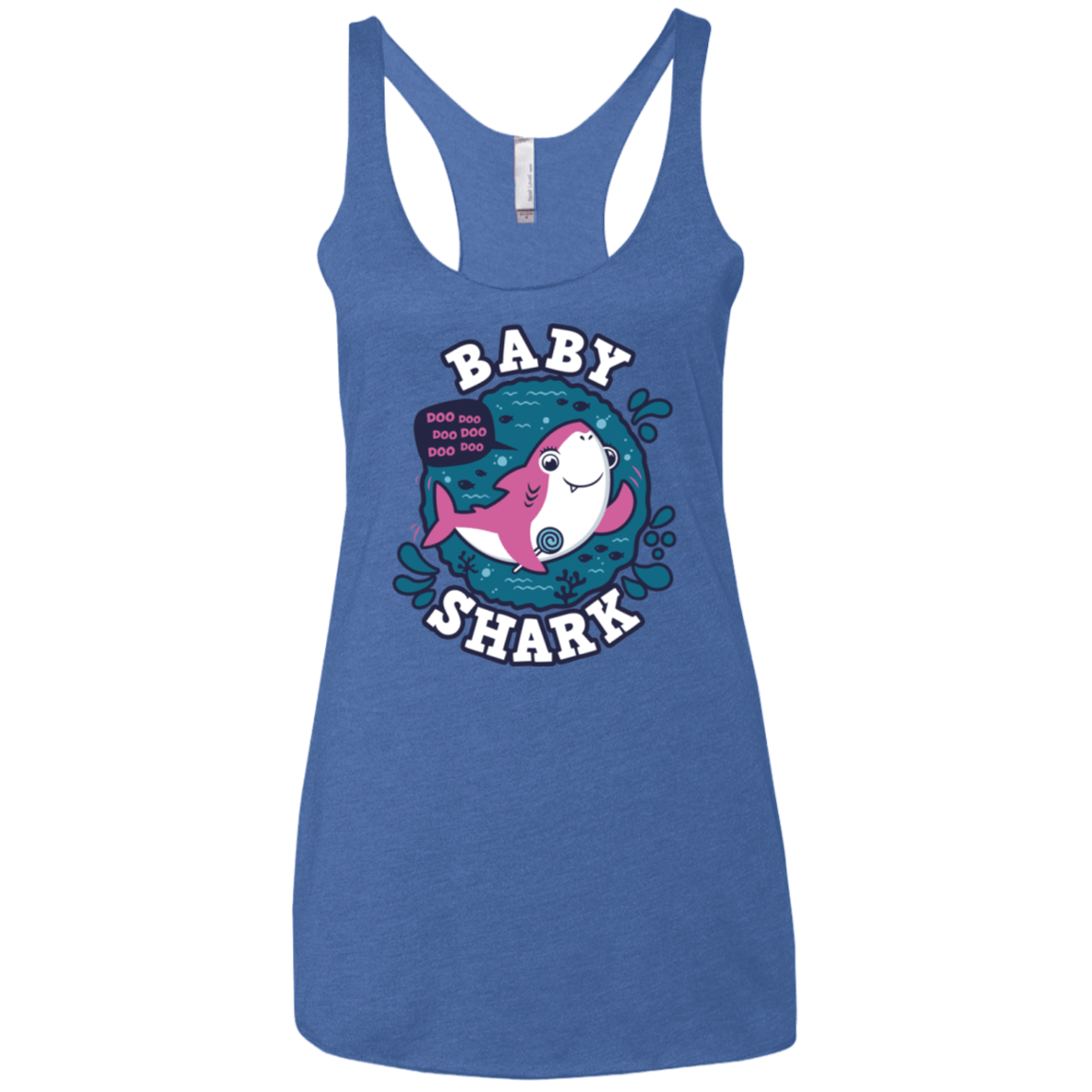 T-Shirts Vintage Royal / X-Small Shark Family trazo - Baby Girl Women's Triblend Racerback Tank