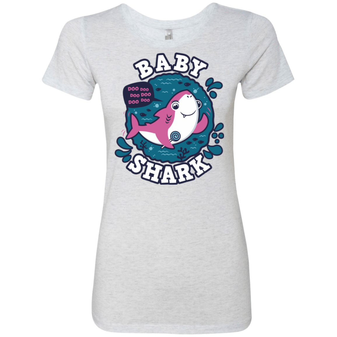 T-Shirts Heather White / S Shark Family trazo - Baby Girl Women's Triblend T-Shirt