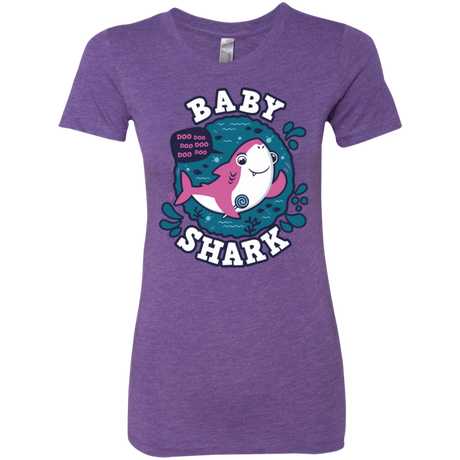 T-Shirts Purple Rush / S Shark Family trazo - Baby Girl Women's Triblend T-Shirt