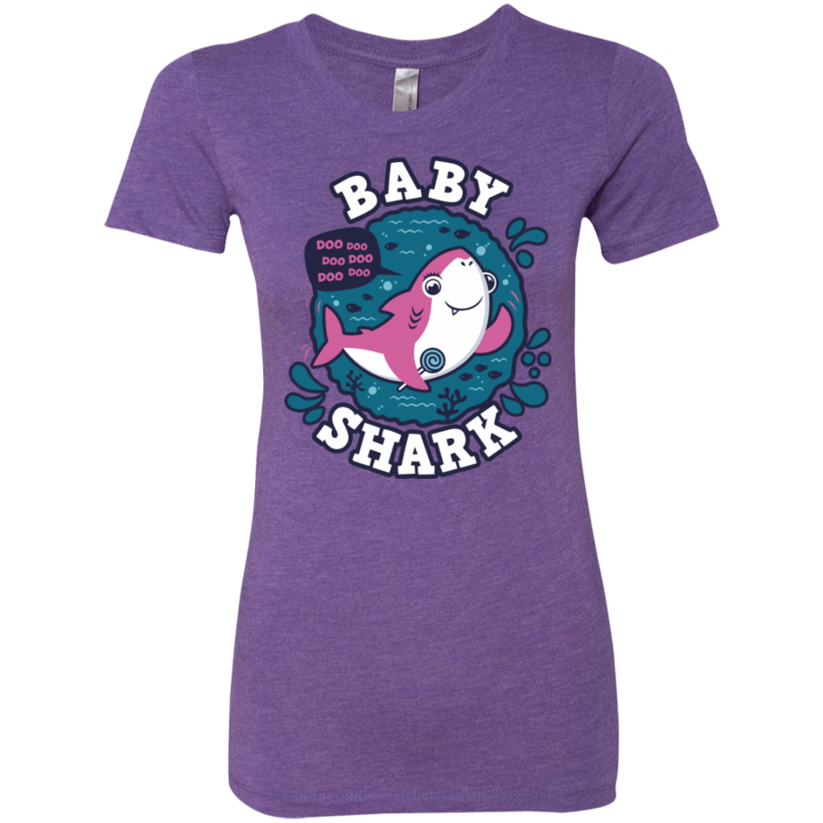 T-Shirts Purple Rush / S Shark Family trazo - Baby Girl Women's Triblend T-Shirt