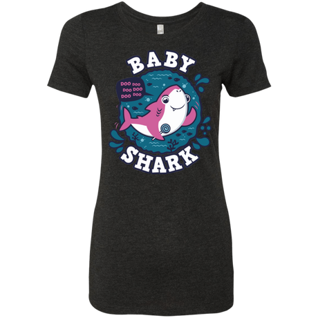 T-Shirts Vintage Black / S Shark Family trazo - Baby Girl Women's Triblend T-Shirt