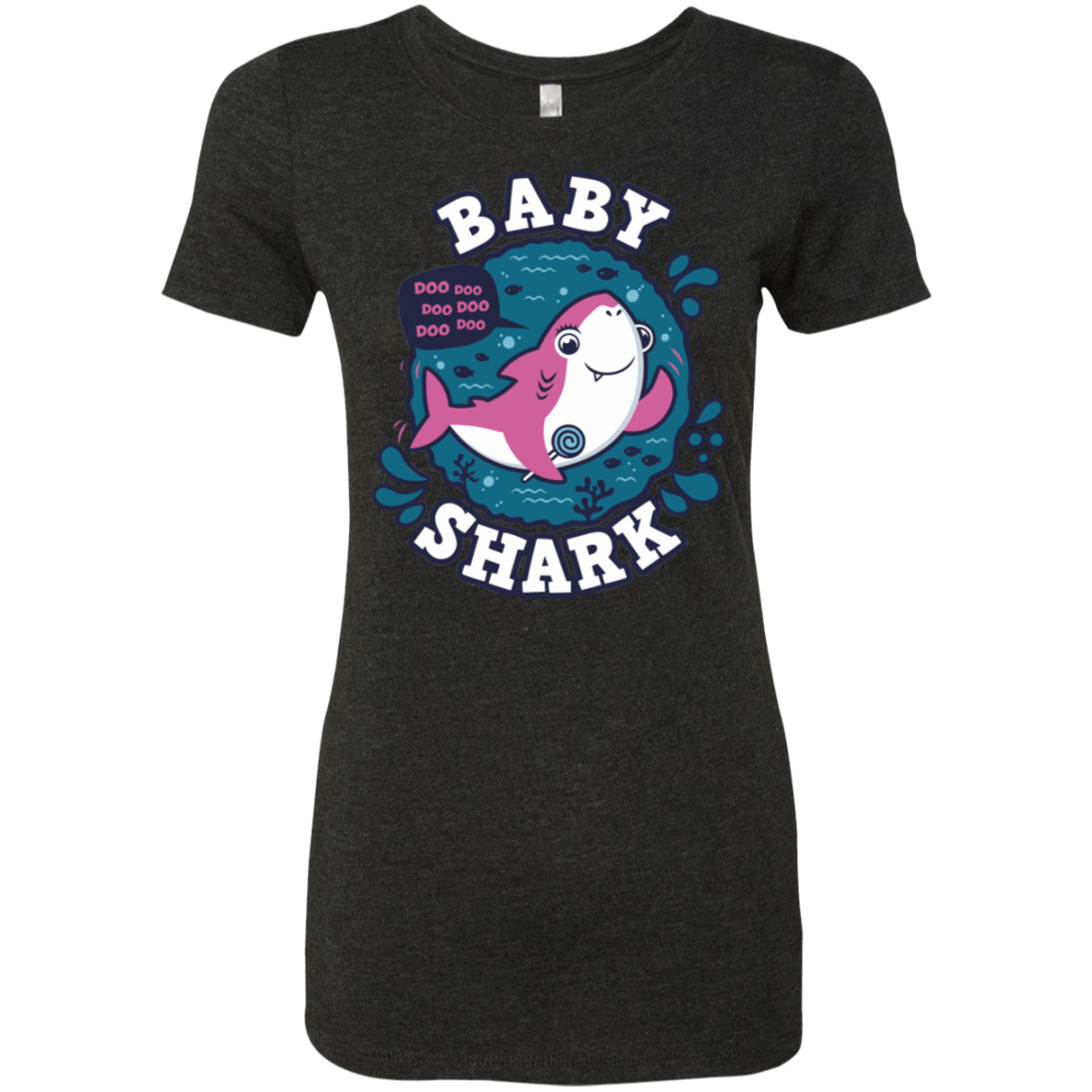 T-Shirts Vintage Black / S Shark Family trazo - Baby Girl Women's Triblend T-Shirt