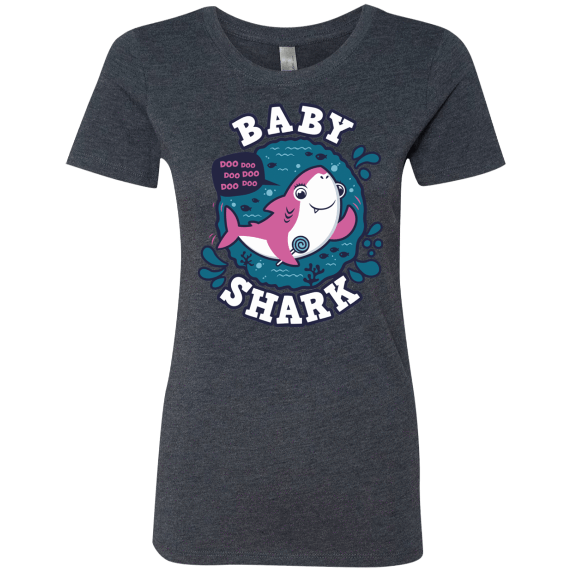 T-Shirts Vintage Navy / S Shark Family trazo - Baby Girl Women's Triblend T-Shirt