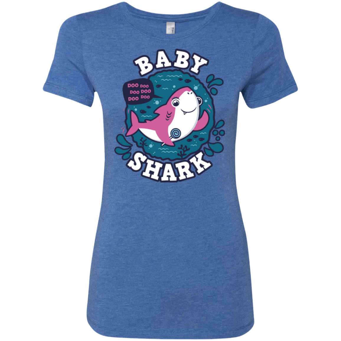 T-Shirts Vintage Royal / S Shark Family trazo - Baby Girl Women's Triblend T-Shirt