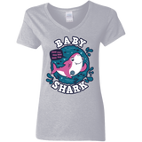 T-Shirts Sport Grey / S Shark Family trazo - Baby Girl Women's V-Neck T-Shirt