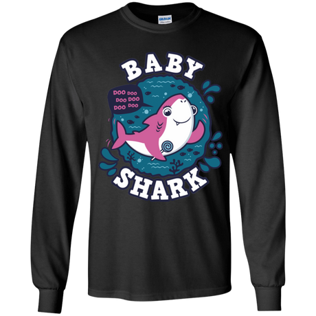 T-Shirts Black / YS Shark Family trazo - Baby Girl Youth Long Sleeve T-Shirt
