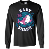 T-Shirts Black / YS Shark Family trazo - Baby Girl Youth Long Sleeve T-Shirt