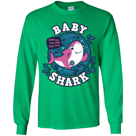 T-Shirts Irish Green / YS Shark Family trazo - Baby Girl Youth Long Sleeve T-Shirt