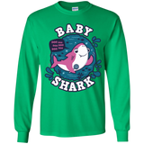 T-Shirts Irish Green / YS Shark Family trazo - Baby Girl Youth Long Sleeve T-Shirt