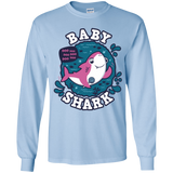 T-Shirts Light Blue / YS Shark Family trazo - Baby Girl Youth Long Sleeve T-Shirt