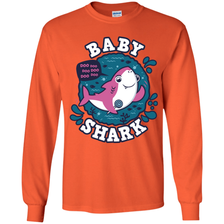 T-Shirts Orange / YS Shark Family trazo - Baby Girl Youth Long Sleeve T-Shirt