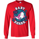 T-Shirts Red / YS Shark Family trazo - Baby Girl Youth Long Sleeve T-Shirt