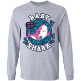 T-Shirts Sport Grey / YS Shark Family trazo - Baby Girl Youth Long Sleeve T-Shirt