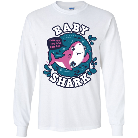 T-Shirts White / YS Shark Family trazo - Baby Girl Youth Long Sleeve T-Shirt