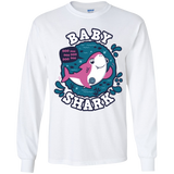 T-Shirts White / YS Shark Family trazo - Baby Girl Youth Long Sleeve T-Shirt