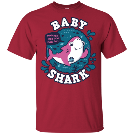 T-Shirts Cardinal / YXS Shark Family trazo - Baby Girl Youth T-Shirt