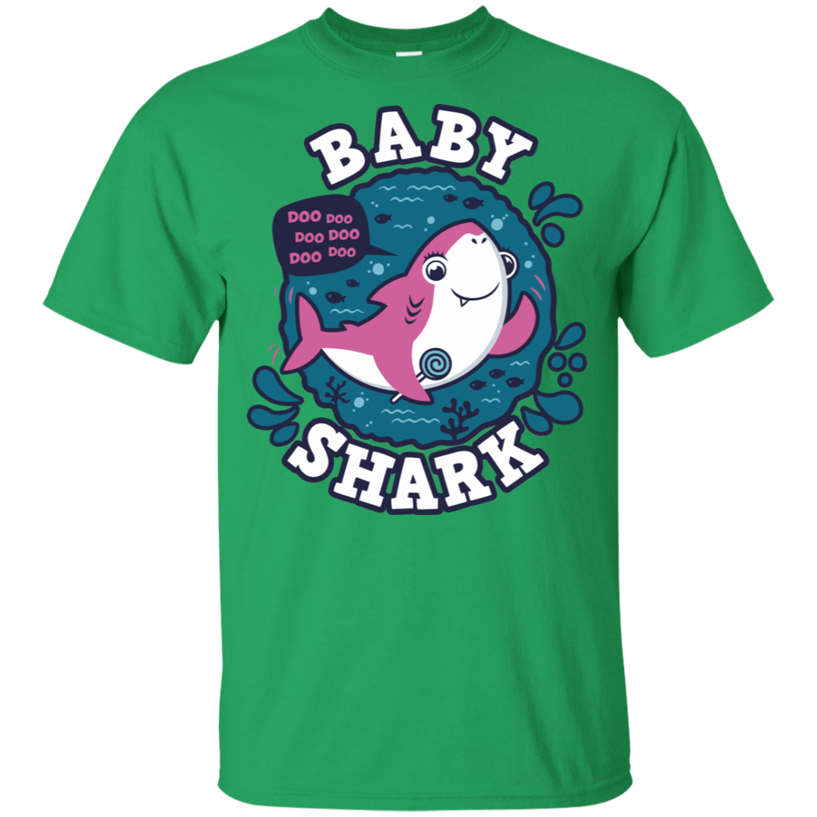 T-Shirts Irish Green / YXS Shark Family trazo - Baby Girl Youth T-Shirt