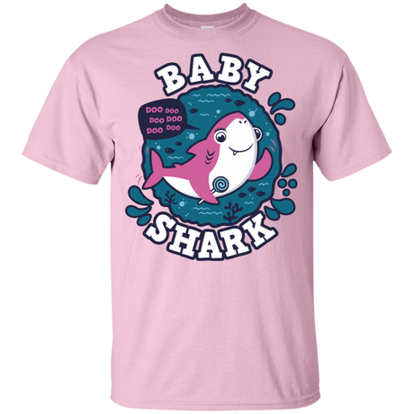 T-Shirts Light Pink / YXS Shark Family trazo - Baby Girl Youth T-Shirt