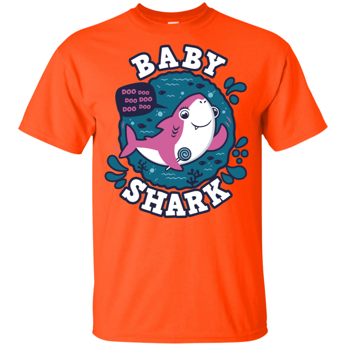 T-Shirts Orange / YXS Shark Family trazo - Baby Girl Youth T-Shirt