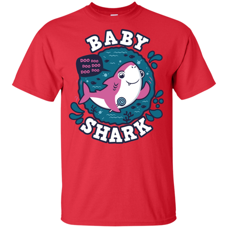 T-Shirts Red / YXS Shark Family trazo - Baby Girl Youth T-Shirt