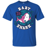 T-Shirts Royal / YXS Shark Family trazo - Baby Girl Youth T-Shirt