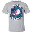 T-Shirts Sport Grey / YXS Shark Family trazo - Baby Girl Youth T-Shirt