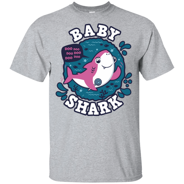 T-Shirts Sport Grey / YXS Shark Family trazo - Baby Girl Youth T-Shirt