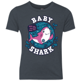 T-Shirts Vintage Navy / YXS Shark Family trazo - Baby Girl Youth Triblend T-Shirt
