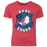 T-Shirts Vintage Red / YXS Shark Family trazo - Baby Girl Youth Triblend T-Shirt