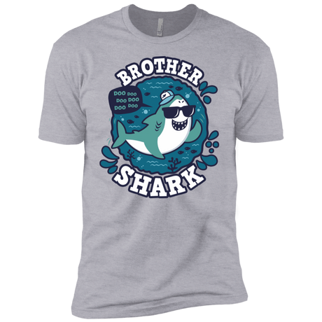 T-Shirts Heather Grey / YXS Shark Family trazo - Brother Boys Premium T-Shirt