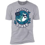 T-Shirts Heather Grey / YXS Shark Family trazo - Brother Boys Premium T-Shirt