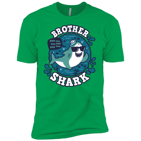T-Shirts Kelly Green / YXS Shark Family trazo - Brother Boys Premium T-Shirt