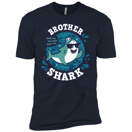 T-Shirts Midnight Navy / YXS Shark Family trazo - Brother Boys Premium T-Shirt
