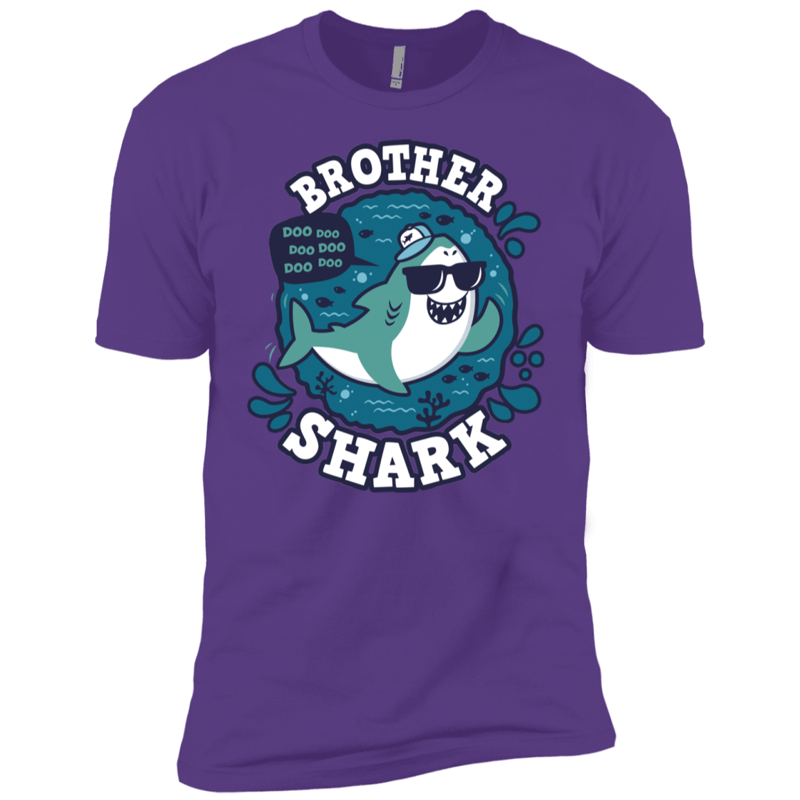 T-Shirts Purple Rush / YXS Shark Family trazo - Brother Boys Premium T-Shirt