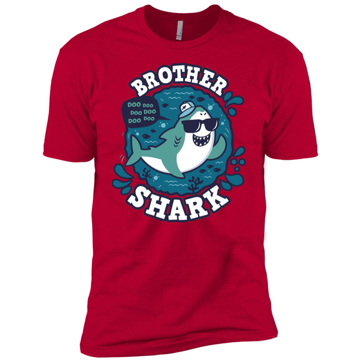 T-Shirts Red / YXS Shark Family trazo - Brother Boys Premium T-Shirt