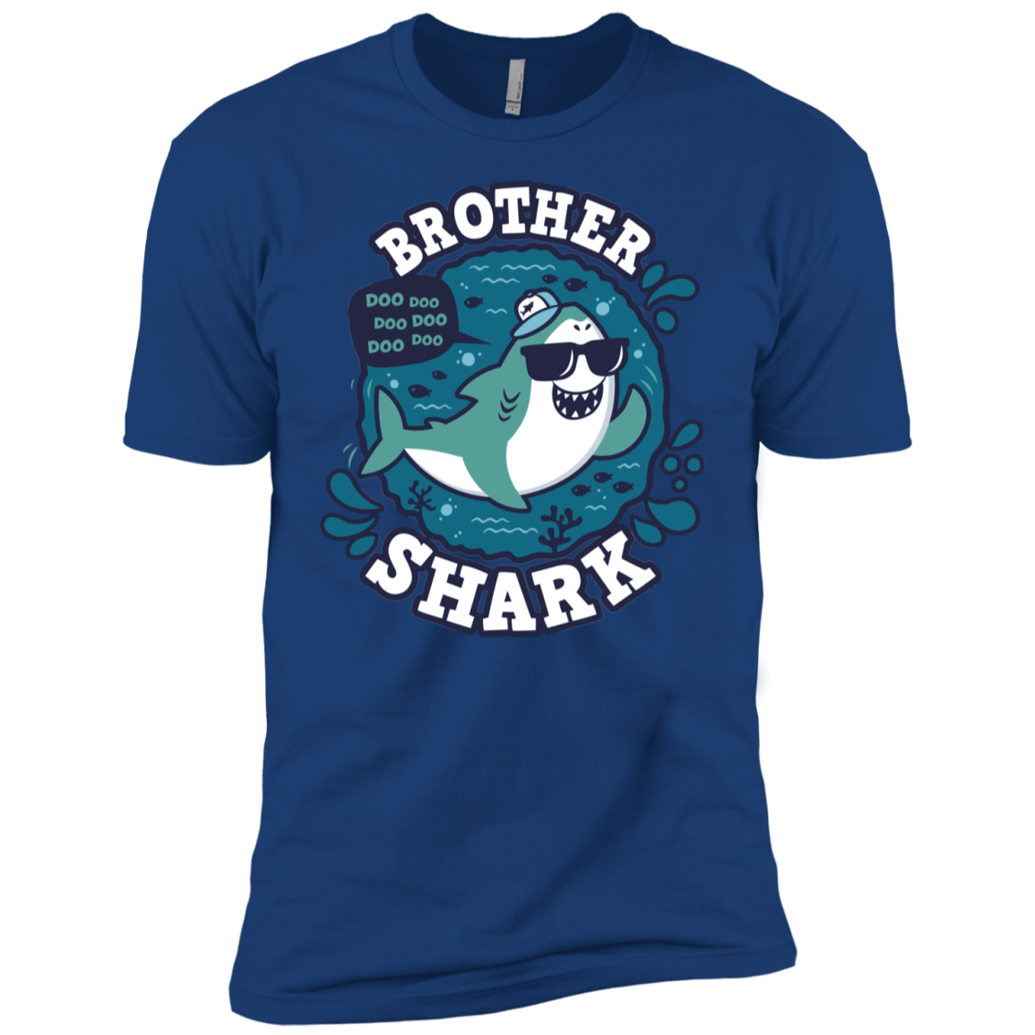 T-Shirts Royal / YXS Shark Family trazo - Brother Boys Premium T-Shirt