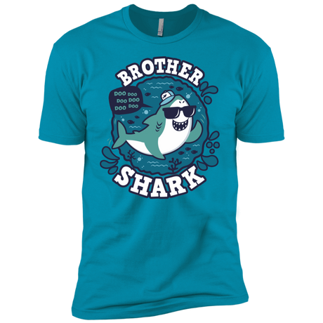 T-Shirts Turquoise / YXS Shark Family trazo - Brother Boys Premium T-Shirt